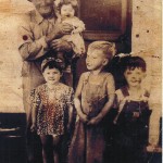 Tom Hartnett, Sr. (holding Peggy Jean), Mary Helen, Vernie, Ronnie 1947